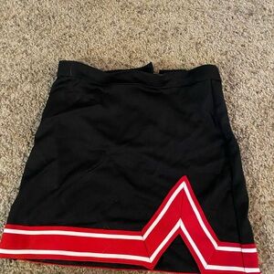 Red and black cheer skirt